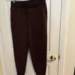 Talbots Chocolate Brown Cheetah Joggerd